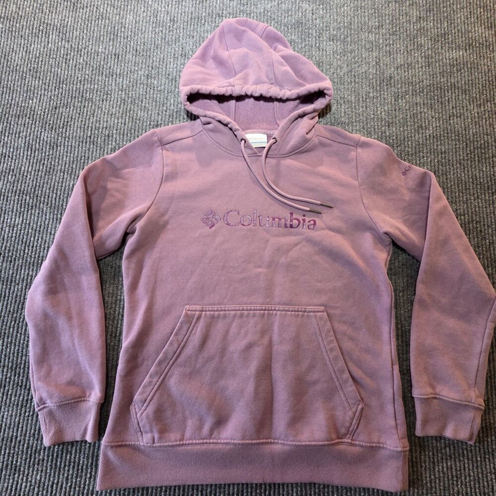 Columbia Women's Pullover Hoodie Sweatshirt Size S Light Purple Kangaroo Pouch